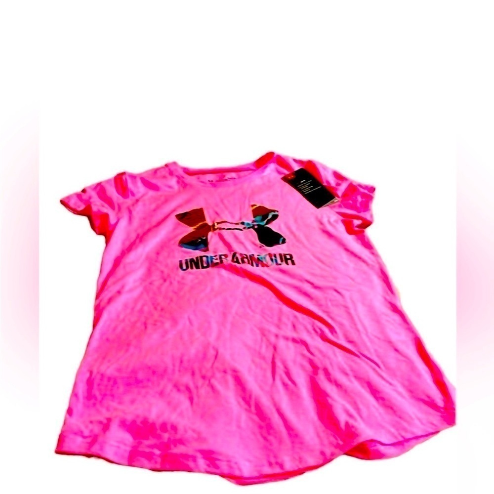 Under Armour size L hot pink tee 2/$30